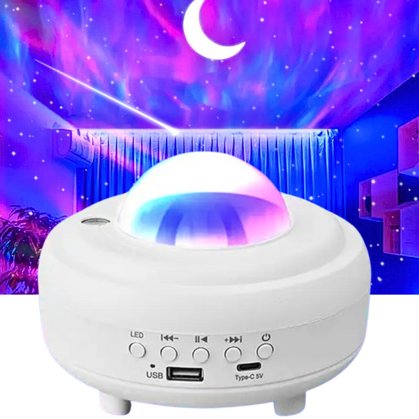 Asivio Bluetooth-luidspreker Maanlichtenprojector
